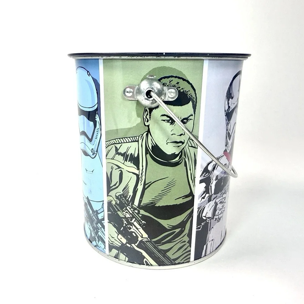 Star Wars Force Awakens Metal‎ Treat Bucket Pail Halloween Tin w Lid Disney